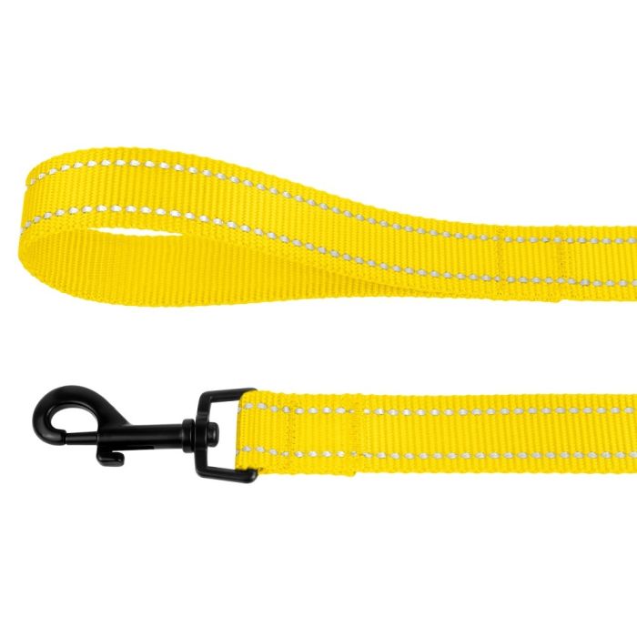 Повідець для собак BronzeDog жовтий 1228 59т 25мм-152см