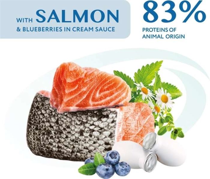 Optimeal Вологий корм для собак з лососем і лохиною в крем соусі, 100 г 100 г