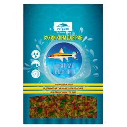 Універсал пластівці для щоденного годування всіх видів риб FLIPPER 140г 800мл