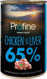 Profine вологий корм для собак усіх порід з куркою та курячою печінкою 400 г 