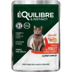 eQi Вологий корм у соусі для дорослих та стерилізованих кішок з куркою, гарбузом та цитрусом пауч 85 г 