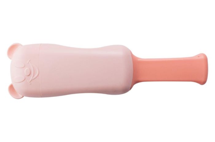 Щітка для прибирання шерсті ведмедик рожева 