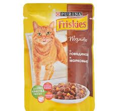 Friskies яловичина  морква в підливі для кішок 100г Felix 100г для кішок яловичина  морква в підливі