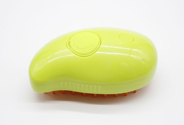 PetSpay Massage Brush Парова щітка-масажер спрей 3в1 Салатово-Помаранчева 