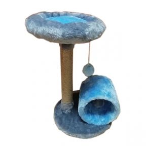 Когтеточка Соня, джут підстава d37 см Сіро-блакитна