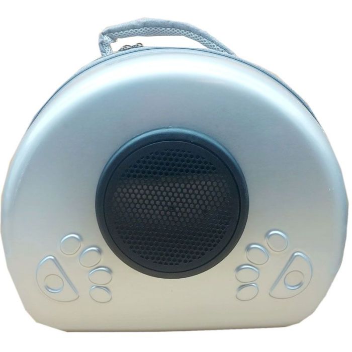 Сумка-переноска ілюмінатор 42х22х36 см пластик срібло 