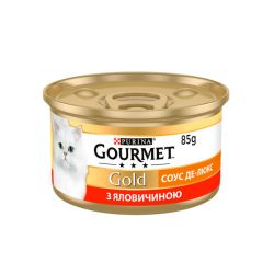 Gourmet Gold шматочки в соусі для котів із яловичиною, 85 г 
