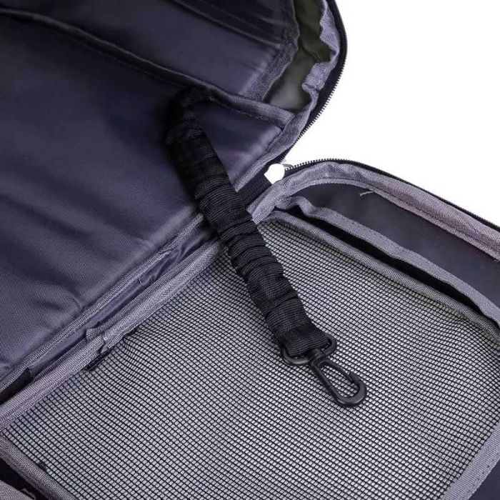 Рюкзак квадрат з сіткою тканина сіро-помаранчева Рюкзак квадрат с сеткой ткань серо-оранжевая