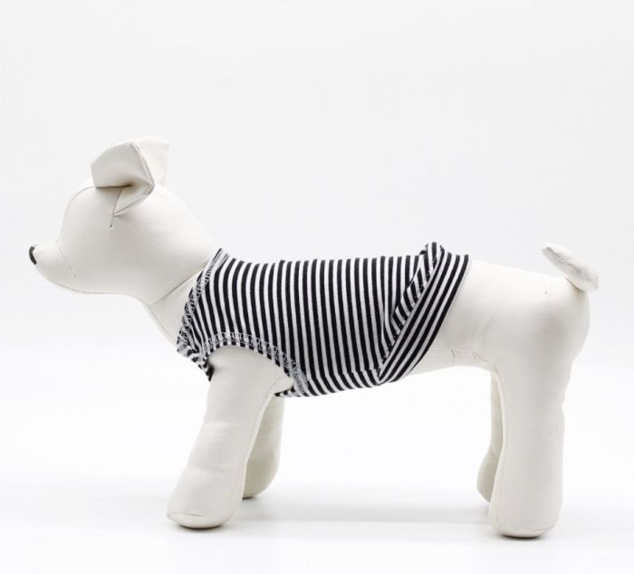 Майка смужка чорна віскоза А29 В46 см