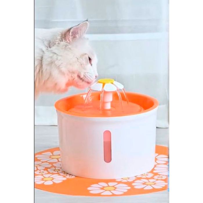 Фонтан для тварин Small Flower Помаранчевий 16х20х12см CS0329 