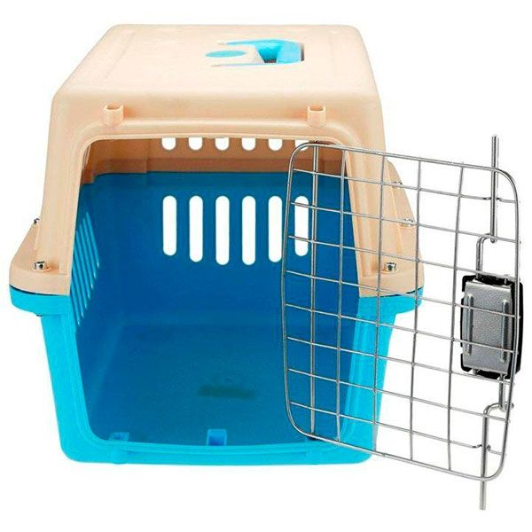 Перенесення IATA з металевими дверима блакитно-бежева до 20 кг (55x36x35 см)