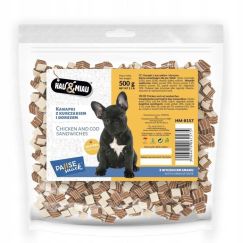 Ласощі для собак бутерброди з куркою і тріскою 500гр 8157 