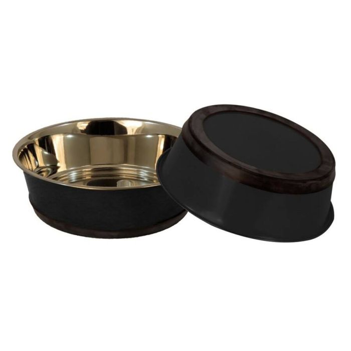 Миска для собак метал з протиковзким дном d 17см 900мл М132 