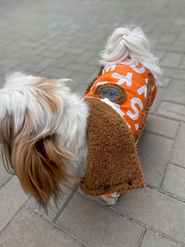 Сахара комбінезон на овчині і силіконі для собак дівчаток M