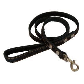 Повідець строчений чорний 8 мм