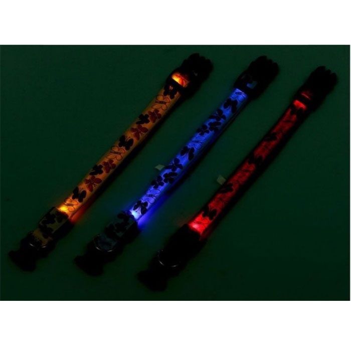 Нашийник LED Метелик тканинний M (2,5 см  40-48см)