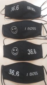 Маска чорна 2 з логотипом СмайликI BOSS 