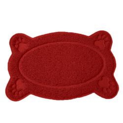 Килимок овал з лапками 2640см Червоний