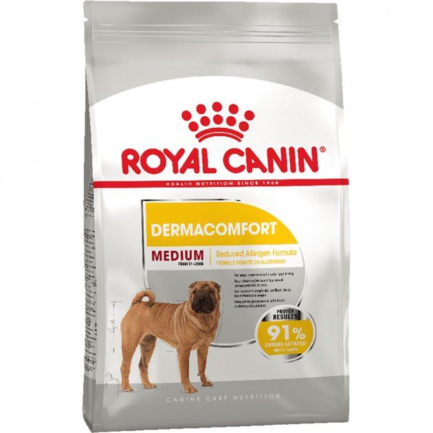Royal Canin MEDIUM DERMACOMFORT для собак середніх порід з чутливою шкірою 3кг 