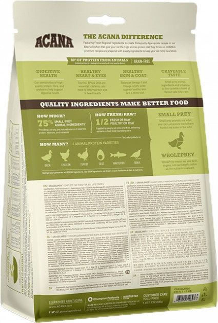 ACANA Grasslands Cat з мясом для котів 5,4 кг