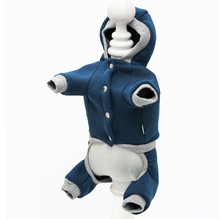 Слід комбінезон для собак хлопчиків трикотаж на флісі M