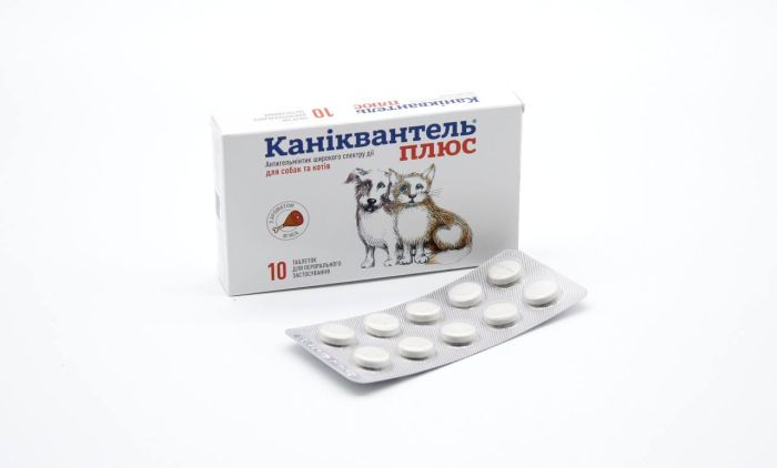 Каніквантель плюс-антигельмінтик для собак, блістер 10 таблеток з ароматом мяса, Німеччина Каніквантель + блістер 12тб, Німеччина
