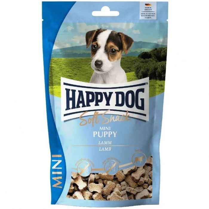 Ласощі Happy Dog Soft Snack Mini Puppy для цуценят зі смаком ягнятини та рису, 100 г 