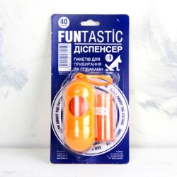 Диспенсер з пакетами для фекалій 2 рулони x 20 пакетів на блістері Помаранчевий 