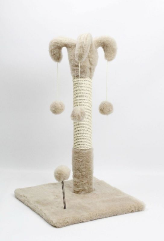 Когтеточка для кішок джутова Арлекін Бежевий