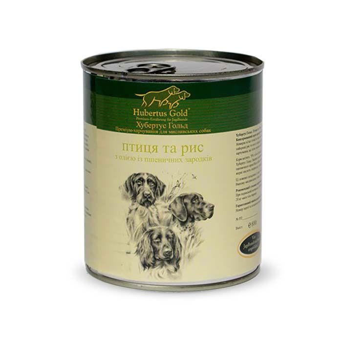 Hubertus Gold птах з рисом 800г 