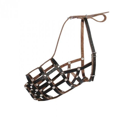 Намордник сітка для німецьких вівчарок псів коричневий Фауна 003007-2 Чорний