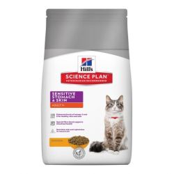Hills SP Feline Adult Sensitive Stomach  Skin з куркою для кішок з чутливим травленням 400г