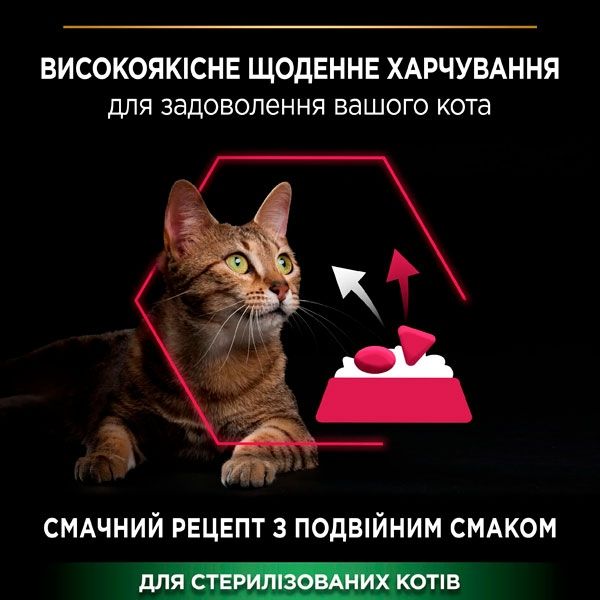 PRO PLAN Sterilised сухий корм для стерилізованих кішок з качкою, печінкою та рисом 10кг