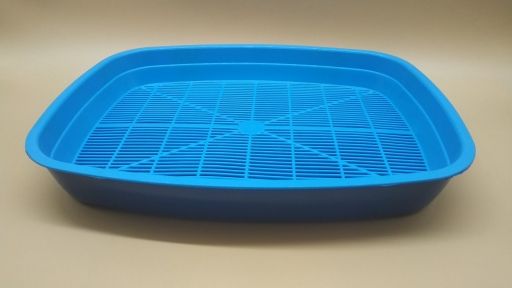 Туалет Дніпро для котів дрібний з сіткою Синьо-блакитний