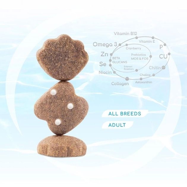 Акція-30 Optimeal Beauty Podium з морепродуктами сухий корм для собак вовна та догляд за зубами 1.5 кг 