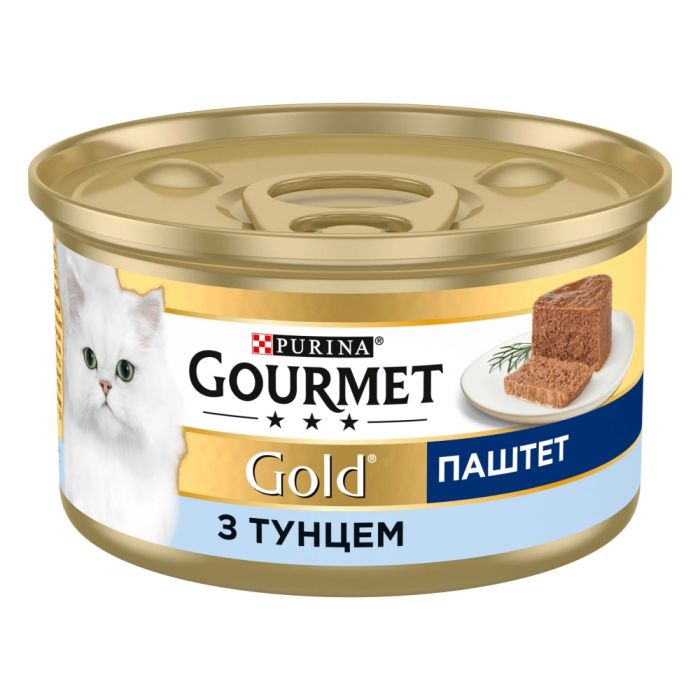 АКЦІЯ Gourmet Gold паштет вологий корм з тунцем для котів 85 гр 