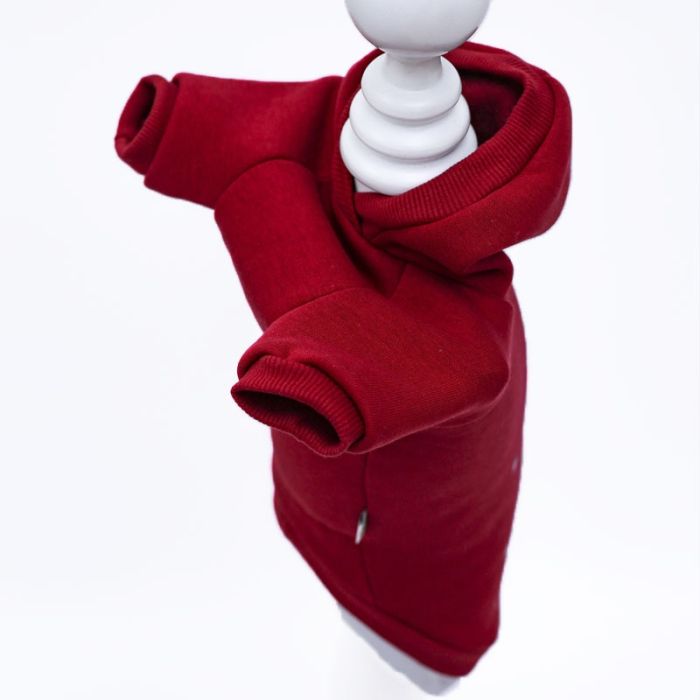 Олень світшот для собак дівчаток трикотаж на флісі Бордо S1