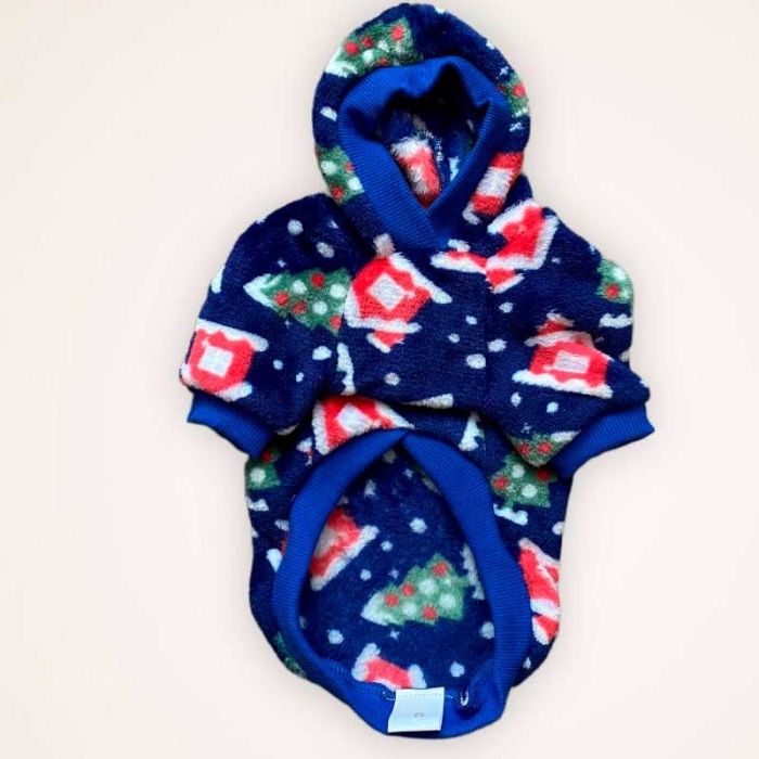 Новорічна толстовка для собак Dog Love синя S1