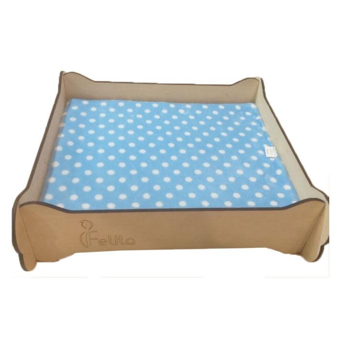 Матрац для ліжечка-поролон 350х450х30 мм блакитний 