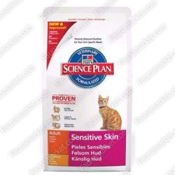 Hills SP Feline Adult Sensitive Skin з куркою для шкіри і шерсті кішок 1,5 кг