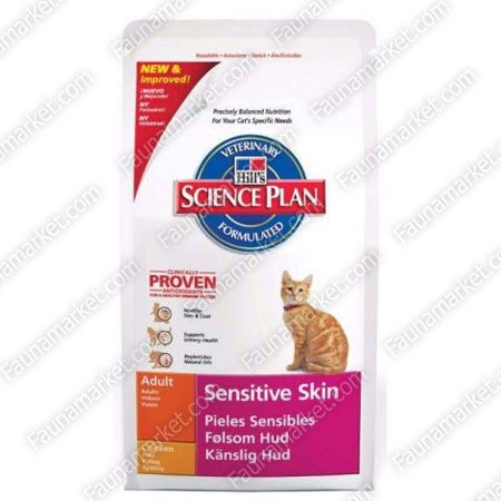 Hills SP Feline Adult Sensitive Skin з куркою для шкіри і шерсті кішок 400г