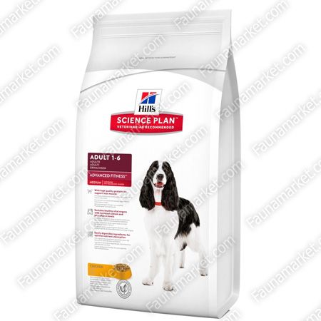 Hills Sp Canine Adult AdvFitness Medium Breed з куркою для дорослих собак середніх порід 1кг