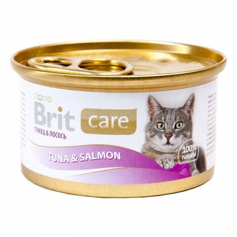 Brit Care Cat з тунцем і лососем 80г 