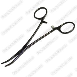 Затиск К  о Більрота вигнутий без зубчика 16см 