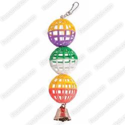 Іграшка для папуг гірлянда з дзвіночком 22 см 