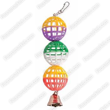 Іграшка для папуг гірлянда з дзвіночком 22 см 