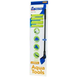 Аквариумний набор 5 в 1 (сачок, скребки, насадка, для раст) ручка 40см 