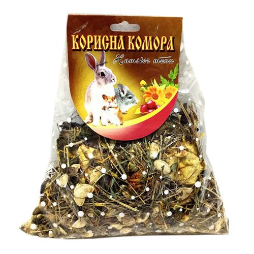 Корисна комора HAMSTER MENU з овочами, фруктами, травами і насінням для гризунів 300г 
