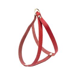 Шлея човник для собак шкіра не строчена Чорна