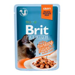 Brit Premium Cat pouch філе індички в соусі 85г 